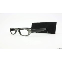 AUGENSTOLZ Lesehilfe Glamour Black – Elegante Leserbrille mit Strasssteinen in Schwarz + 2,0