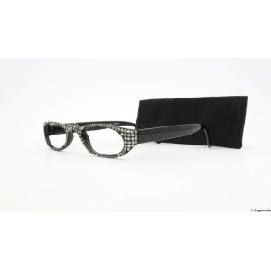 AUGENSTOLZ Lesehilfe Glamour Black – Elegante Leserbrille mit Strasssteinen in Schwarz + 2,5