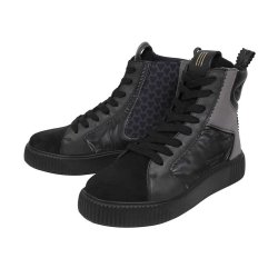 CRICKIT Damen High-Top Sneaker Rebeka – Stylischer Multicolour Leo Print mit robuster Plateausohle 37