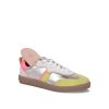 CRICKIT Damen Sneaker Ronja – Stylischer Low-Top Sneaker aus Veloursleder in Gelb mit Metallic-Details 40