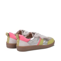 CRICKIT Damen Sneaker Ronja – Stylischer Low-Top Sneaker aus Veloursleder in Gelb mit Metallic-Details 41