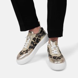 CRICKIT Damen Sneaker Oakli – Trendiger Low-Top Sneaker in Leo-Print mit Metallic-Details und robuster Sohle 39