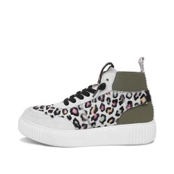CRICKIT Damen High-Top Sneaker Rebeka – Multicolour Leo Print 38