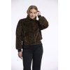 Rino & Pelle Damen Jacke Ambra 7012511 – Kunstfelljacke im Leo-Print 42