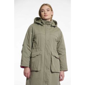 Rino & Pelle Damen Parka Lina 7002511 – Warmer Parka in Green Ash 36