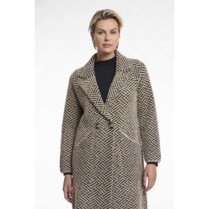Rino & Pelle Damen Mantel Madina 5012511 – Eleganter Mantel mit grafischem Muster S
