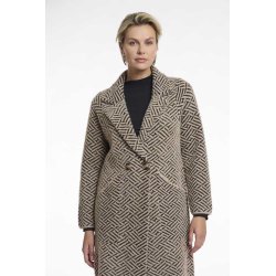 Rino & Pelle Damen Mantel Madina 5012511 – Eleganter Mantel mit grafischem Muster S