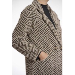 Rino & Pelle Damen Mantel Madina 5012511 – Eleganter Mantel mit grafischem Muster S