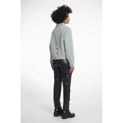 RINO&PELLE Damen Jacke Bubbly 5002511 – Kurzjacke in Teddy-Optik in Grau XXL