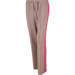 SPORTALM Damen Hose 650220-1106 – Stretchhose in Beige mit pinkem Seitenstreifen 36