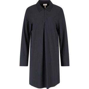 SPORTALM Damen Kleid 550221-5900 – Zipper-Kleid in Schwarz mit Kragen und Falten-Detail