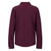 SPORTALM Damen Bluse 500172-8365 – Zipper-Bluse in Bordeaux mit Kragen und Falten-Detail