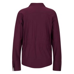 SPORTALM Damen Bluse 500172-8365 – Zipper-Bluse in Bordeaux mit Kragen und Falten-Detail 38