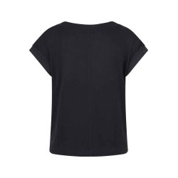 SPORTALM Damen T-Shirt 250236-5900 – Schwarzes Glitzer-Shirt mit V-Ausschnitt 38
