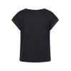 SPORTALM Damen T-Shirt 250236-5900 – Schwarzes Glitzer-Shirt mit V-Ausschnitt 38
