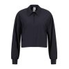 SPORTALM Damen Bluse 500179-5900 – Halbzip-Bluse in Schwarz mit Stehkragen