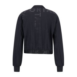 SPORTALM Damen Bluse 500179-5900 – Halbzip-Bluse in Schwarz mit Stehkragen 36