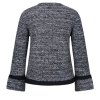 SPORTALM Damen Strickjacke 450175-5900 – Tweed-Jacke in Schwarz-Weiß mit Kontrastdetails