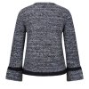 SPORTALM Damen Strickjacke 450175-5900 – Tweed-Jacke in Schwarz-Weiß mit Kontrastdetails 42