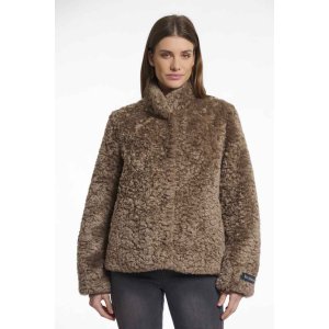 Rino & Pelle Damen Jacke Kion.7002511 – Kunstfelljacke in Toffee 42
