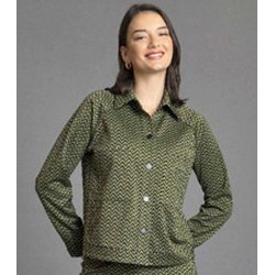 Sani Blu Damen Bluse 8011 – Hemd in Matcha mit...