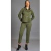Sani Blu Damen Hose 8012-807 – Stoffhose in Matcha mit Zickzack-Muster