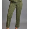 Sani Blu Damen Hose 8012-807 – Stoffhose in Matcha mit Zickzack-Muster