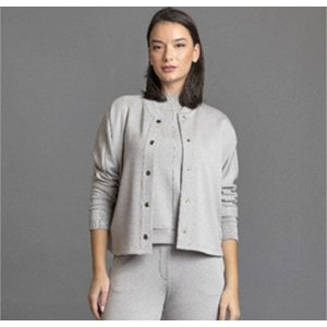 SANI BLU Damen Jersey-Jacke 8022 Hellgrau – Elegant & Bequem