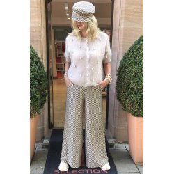 PHO Firenze Damen Strickjacke 4324045 – Edler Cardigan mit Perlen-Details L