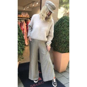 PHO Firenze Damen Hose Lurex Black 5424002A – Elegante Hose mit Glanz-Effekt