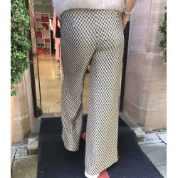 PHO Firenze Damen Hose Lurex Black 5424002A – Elegante Hose mit Glanz-Effekt