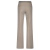 RED BUTTON Damen Hose Punta SRB4772 – Elegante Wide Leg Hose in Warm Taupe mit Nadelstreifen