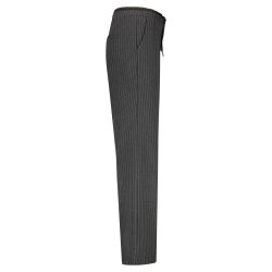 RED BUTTON Damen Hose Punta SRB4722 – Elegante Wide Leg Hose in Schwarz mit Nadelstreifen 42