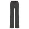 RED BUTTON Damen Hose Punta SRB4722 – Elegante Wide Leg Hose in Schwarz mit Nadelstreifen 42