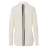 TUZZI Damen Strickjacke 422055-000 – Elegante Hemdjacke in Ecru mit Taschen 36