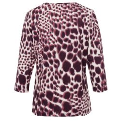 TUZZI Damen Shirt 423459-516 – Animal Print mit Strass-Detail 42