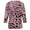 TUZZI Damen Shirt 423459-516 – Animal Print mit Strass-Detail 42