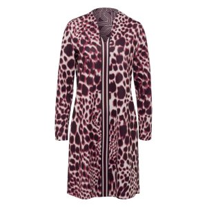 TUZZI Damen Wendekleid 423500-627 – Animal Print & grafisches Muster, 2-in-1 Look