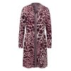 TUZZI Damen Wendekleid 423500-627 – Animal Print & grafisches Muster, 2-in-1 Look