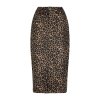 RED BUTTON Damen Rock Sybille SRB4665 – Stylischer Bleistiftrock in Leo-Print mit elastischem Bund