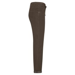 RED BUTTON Damen Hose Tessy SRB4655 – Bequeme Slim Fit Hose in Mud mit Tunnelzug 42