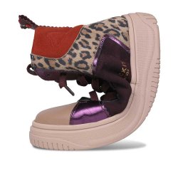 CRICKIT Damen High-Top Sneaker Sole – Leo-Print in Lila mit Metallic-Details und robuster Plateausohle 39
