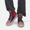 CRICKIT Damen High-Top Sneaker Sole – Leo-Print in Lila mit Metallic-Details und robuster Plateausohle 39