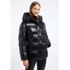 FRIEDA & FREDDIES Damen Thermolite Steppjacke 5713 – Black mit Kapuze und Druckknöpfen 42