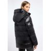 FRIEDA & FREDDIES Damen Thermolite Steppjacke 5713 – Black mit Kapuze und Druckknöpfen 42