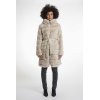 Rino & Pelle Damen Mantel Bridget 7002512 – Kunstfellmantel in Birch mit Bindegürtel