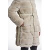 Rino & Pelle Damen Mantel Bridget 7002512 – Kunstfellmantel in Birch mit Bindegürtel
