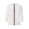 TUZZI Shirt 425458000 – Damen Shirt mit Animal-Print & Strass, Weiß 36