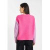 FRIEDA&FREDDIES Damen Strickpullover 5337-123 –beige/pink mit flieder Ärmeln 36