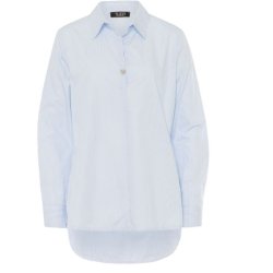 TUZZI Bluse 414110 blau-weiß gestreift | Damenbluse Baumwolle 40